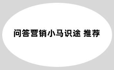 问答营销小马识途 推荐